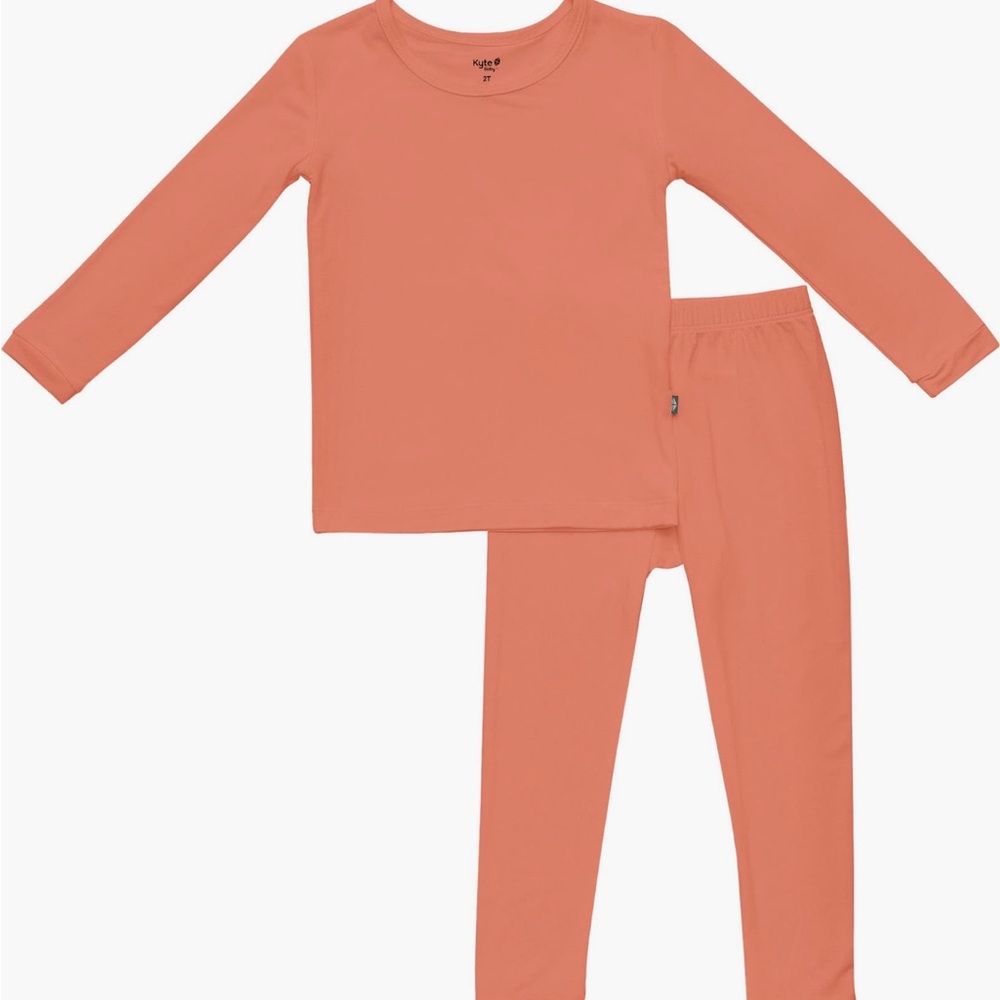 Kyte BABY Kids Pajama Set in Coral